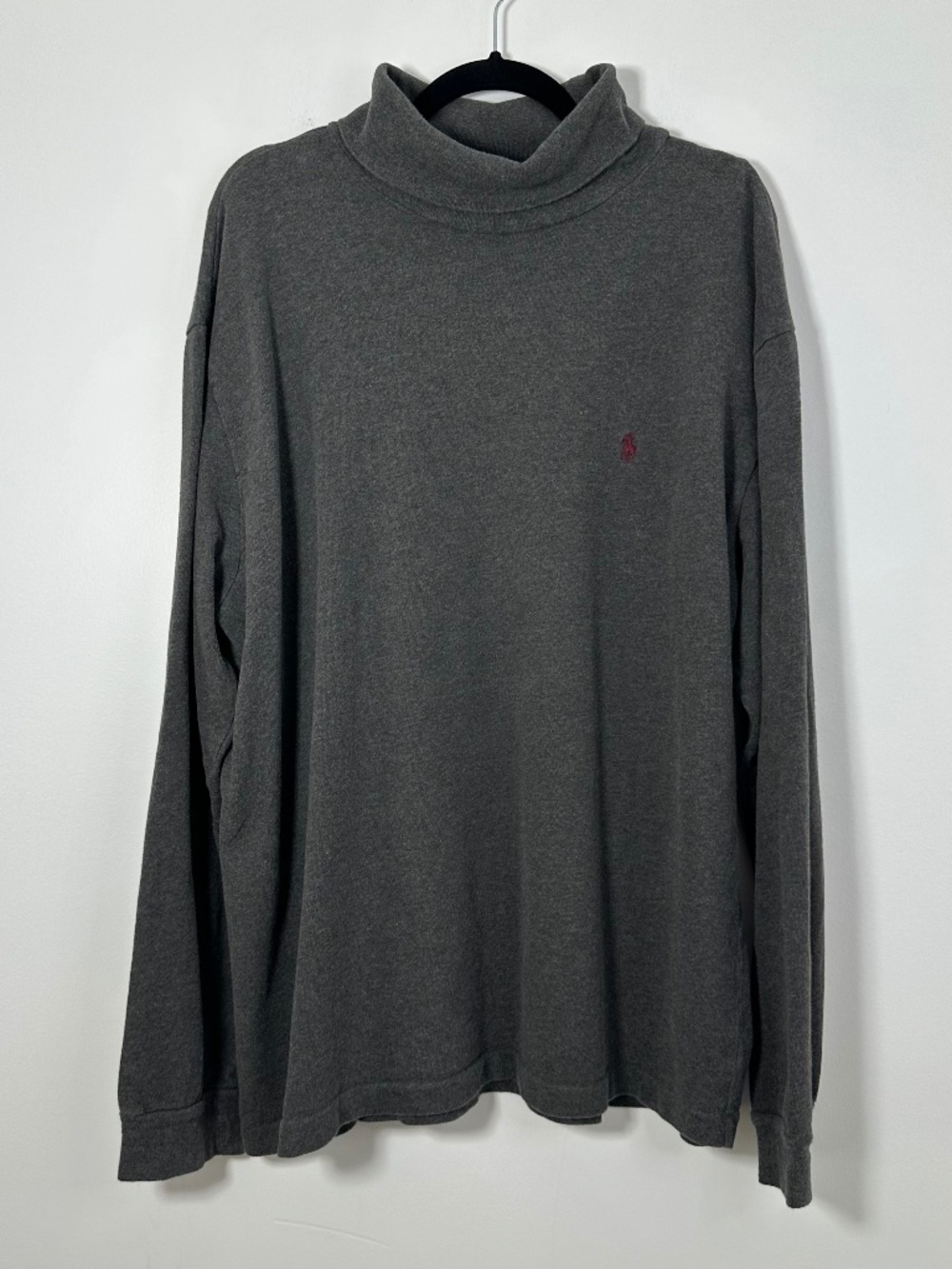 Vintage Polo by Ralph Lauren Mens XXL Charcoal Grey Turtleneck Sweater Formal